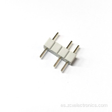 2,54 mm 4p conectores de encabezado de alfiler macho blanco
